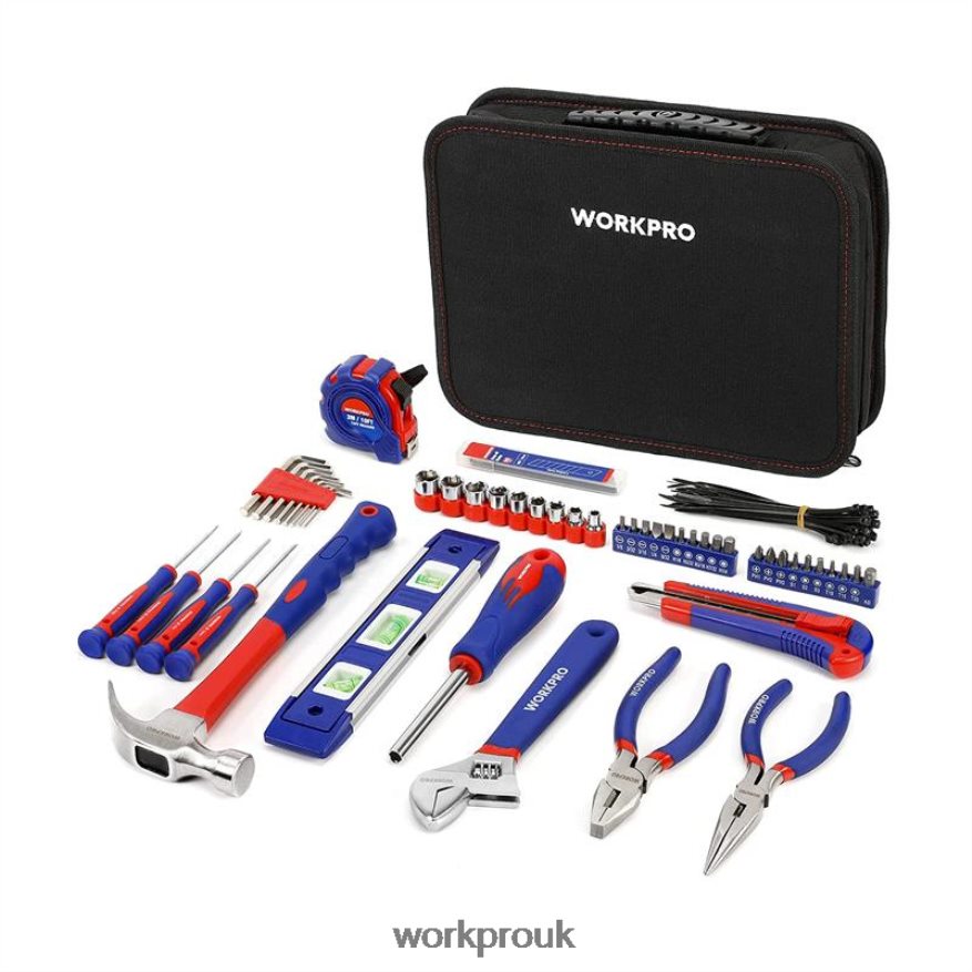 WORKPRO100 Pcs Kitchen Drawer Household Hand Tool Set with Easy Carrying Pouch X662Z304 Tool