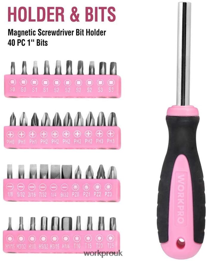 WORKPRO103 Pcs Tool Kit with Easy Carrying Round Pouch Perfect for DIY Home Maintenance X662Z248 Tool