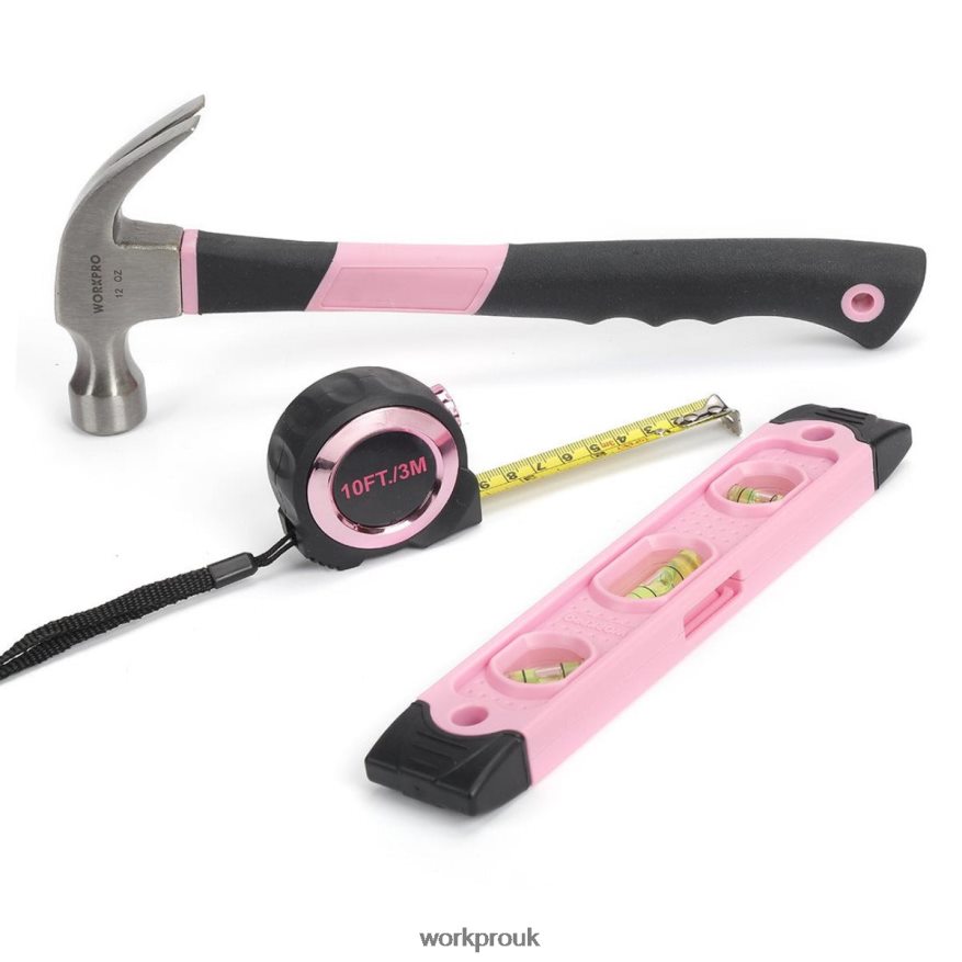 WORKPRO106 Pcs Lady's Home Repairing Tool Set with Wide Mouth Open Storage Bag X662Z245 Tool