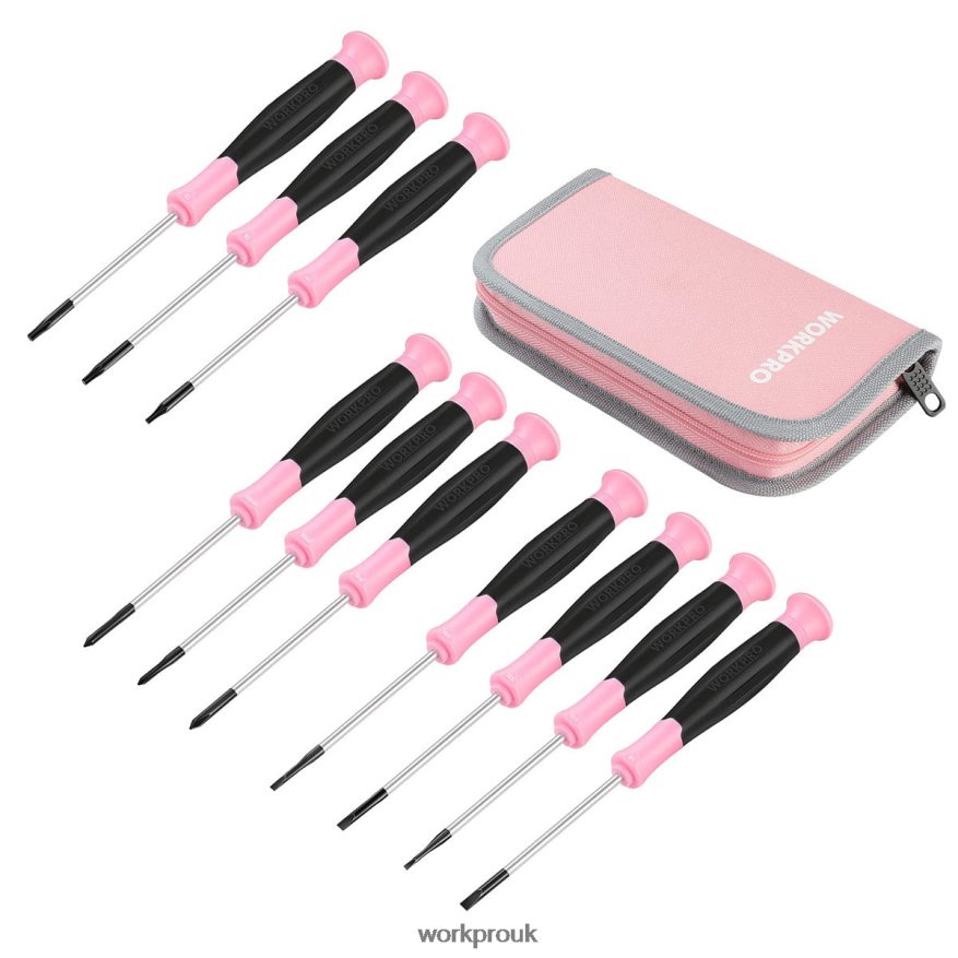 WORKPRO10 Pcs Precision Screwdriver Set with Pouch, Phillips, Slotted, Torx Star, Magnetic Tip Small Screwdriver Repair Kit X662Z255 Tool