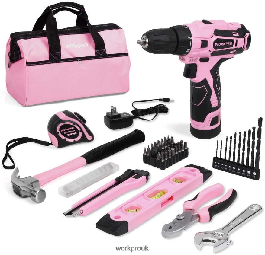 WORKPRO12V Cordless Drill and Home Tool Kit with 14-inch Storage Bag X662Z258 Tool