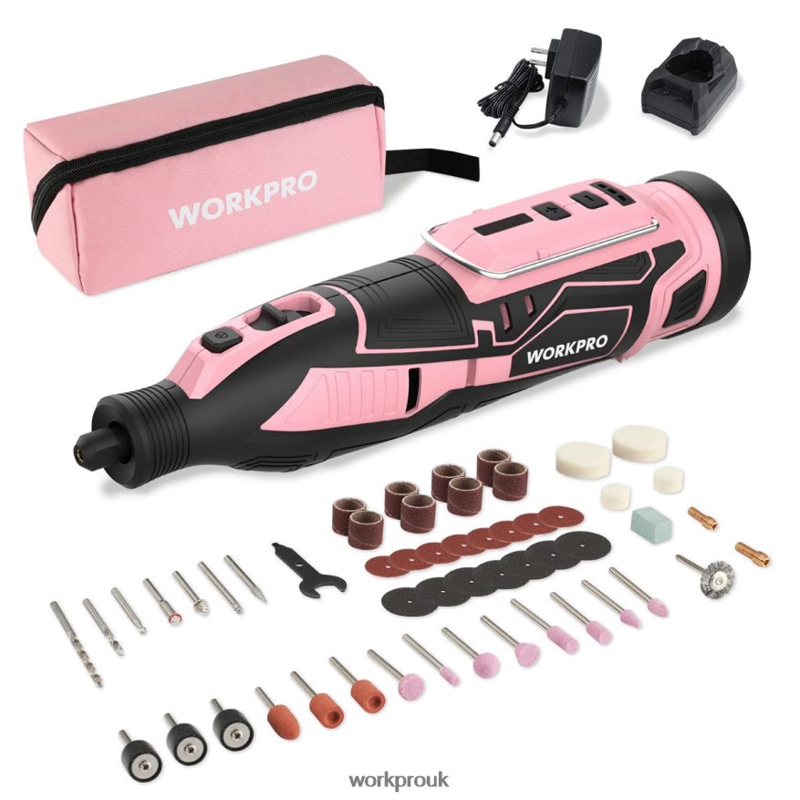 WORKPRO12V Cordless Rotary Tool Kit, 5 Variable Speeds, 114 Easy Change Accessories X662Z267 Tool