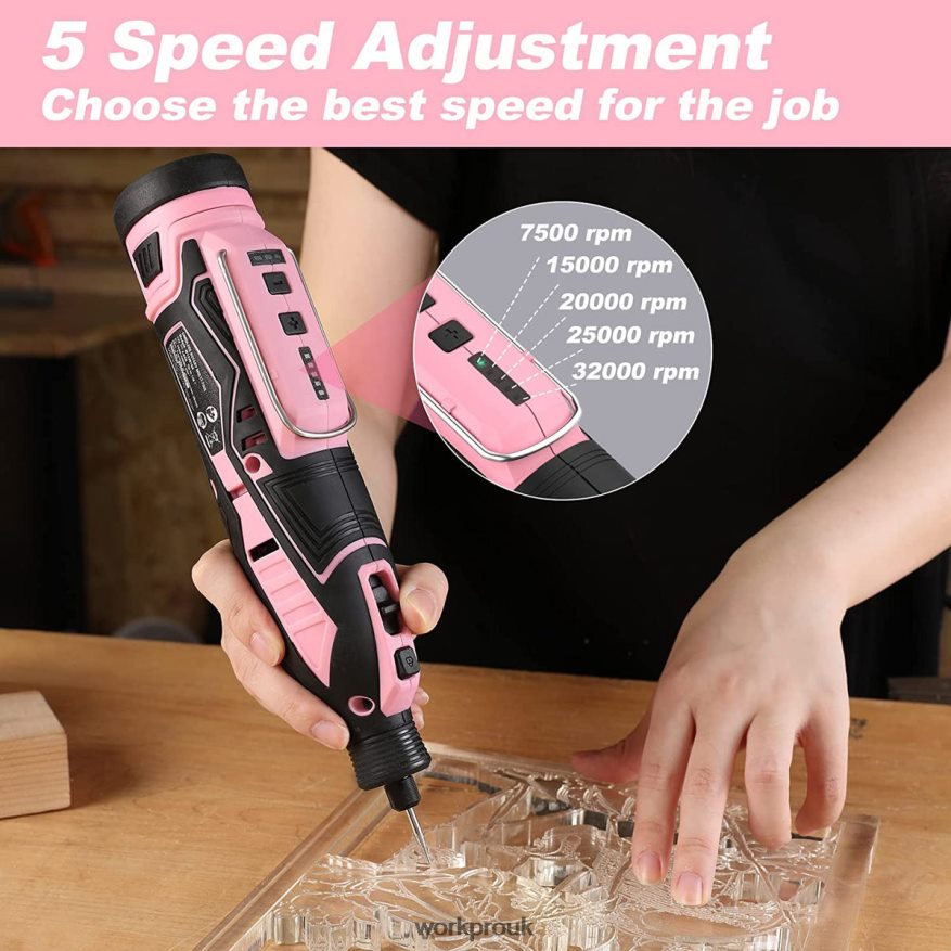 WORKPRO12V Cordless Rotary Tool Kit, 5 Variable Speeds, 114 Easy Change Accessories X662Z267 Tool