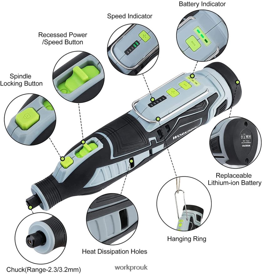 WORKPRO12V Cordless Rotary Tool Kit for Handmade and DIY X662Z226 Tool