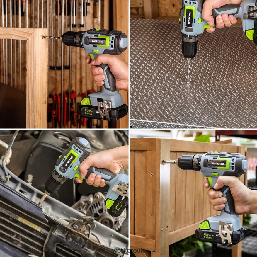 WORKPRO157-Piece Cordless Drill Combo Kit with 20V Cordless Lithium-ion X662Z259 Tool