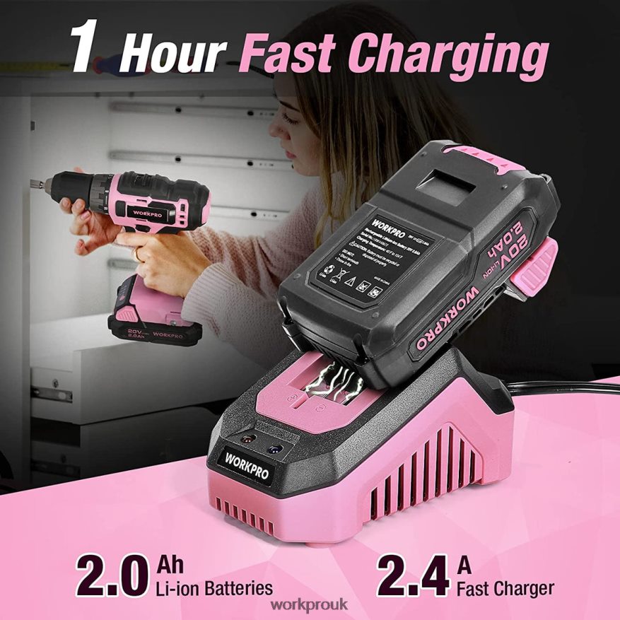 WORKPRO20V Cordless Drill Driver Set with Fast Charger and 11-inch Storage Bag Included X662Z261 Tool