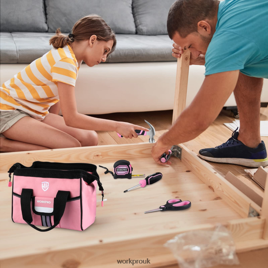 WORKPRO9 Pcs Kids Junior Tool Set with Tool Bag X662Z253 Tool