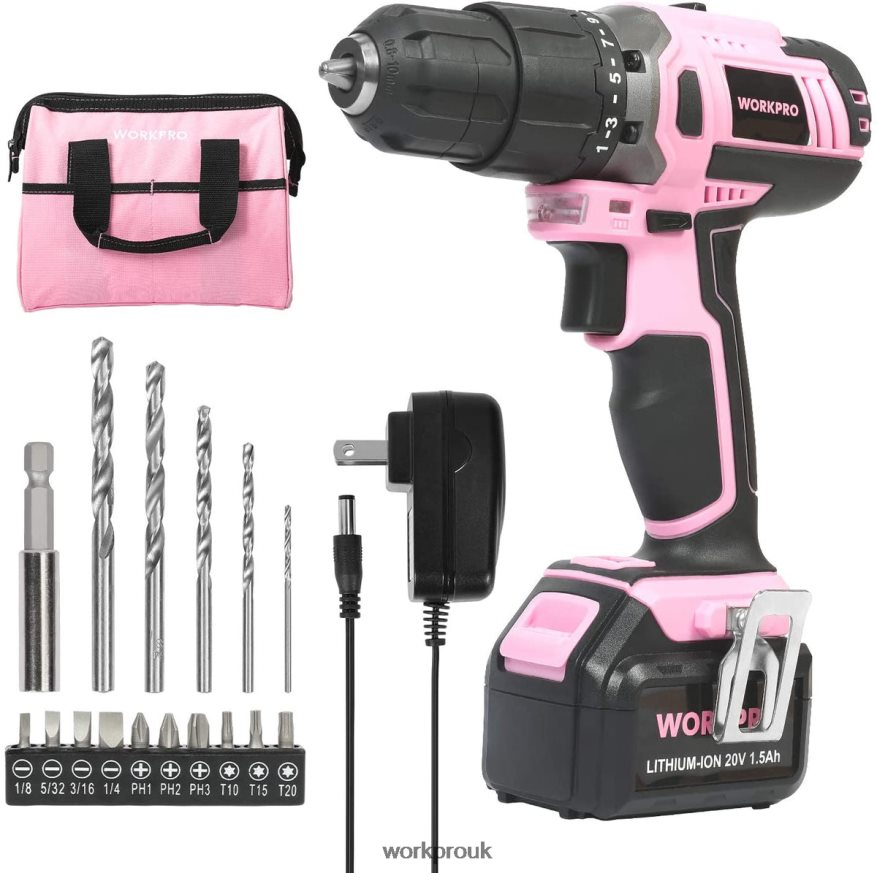 WORKPROCordless 20V Lithium-ion Drill Driver Set X662Z262 Tool