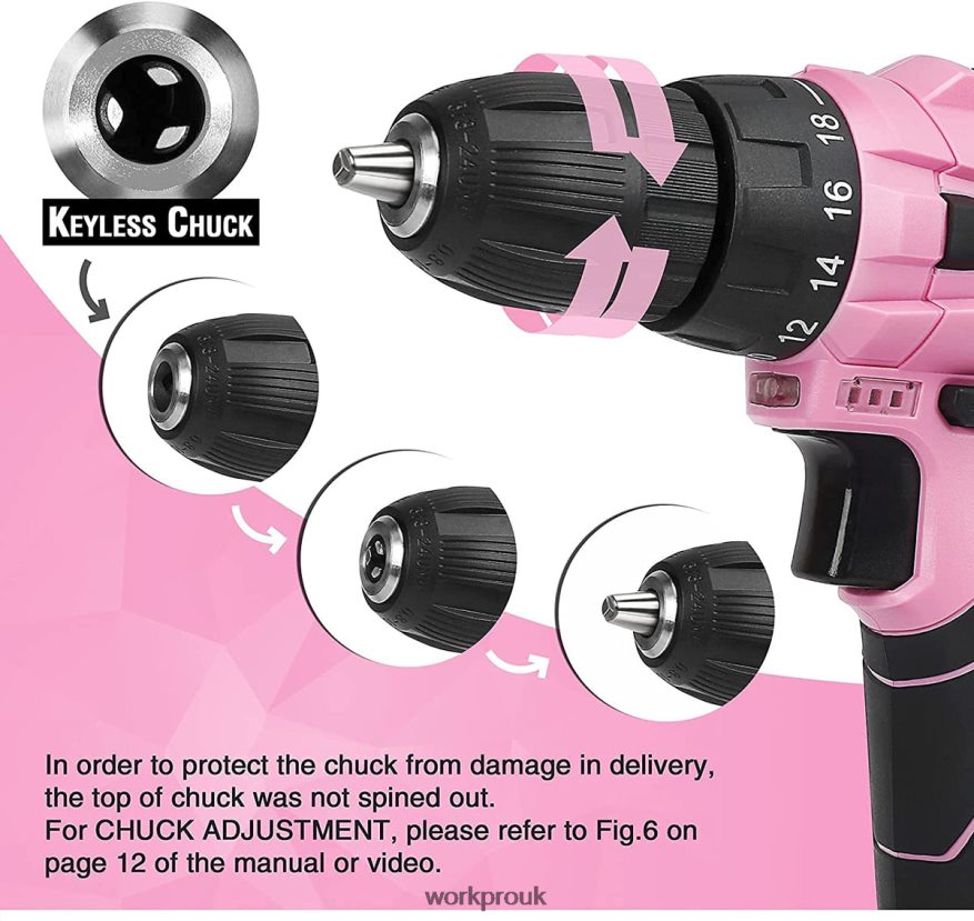 WORKPROCordless Drill Driver Set 12V Electric Screwdriver Driver Tool Kit for Women X662Z263 Tool