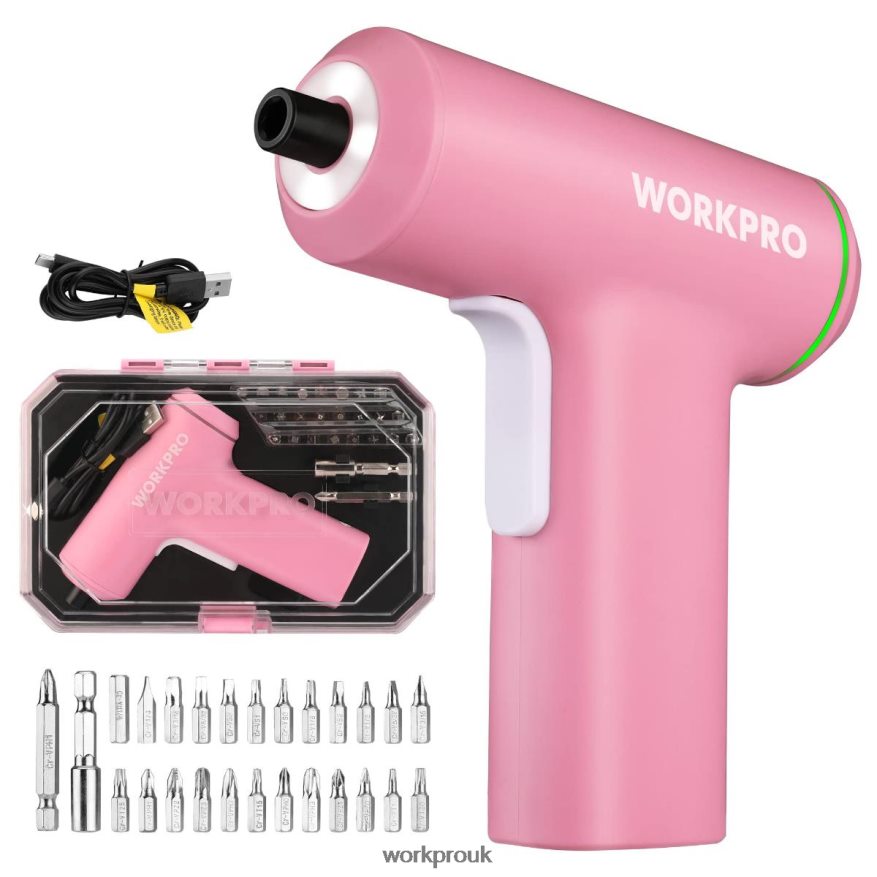 WORKPROElectric Cordless 4V USB Rechargeable Lithium-ion Battery Screwdriver Set X662Z234 Tool