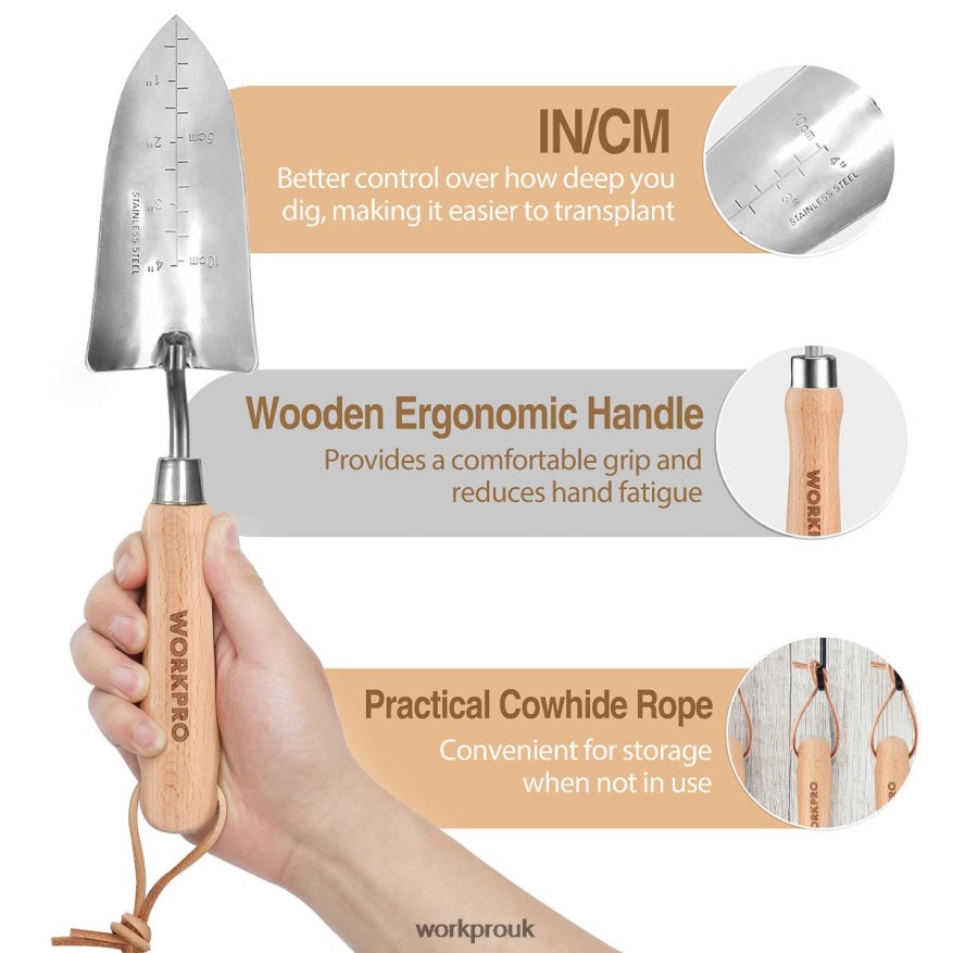 WORKPROGarden Tools 7 Pcs Set, Stainless Steel Heavy Duty Gardening Tools X662Z252 Tool