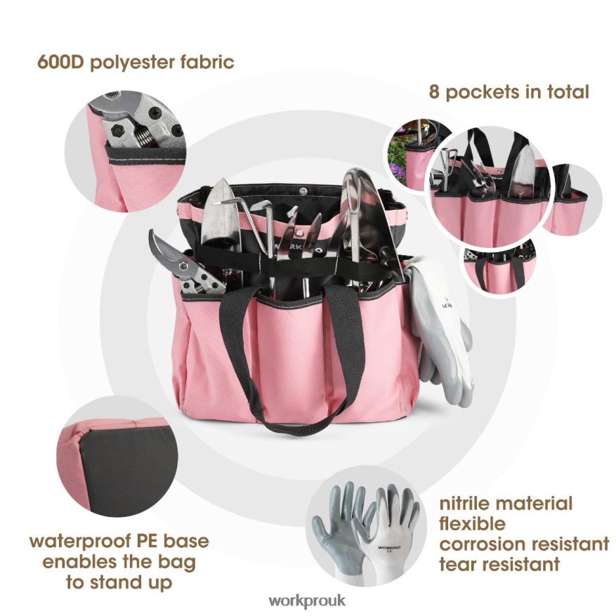 WORKPROGarden Tools 7 Pcs Set, Stainless Steel Heavy Duty Gardening Tools X662Z252 Tool