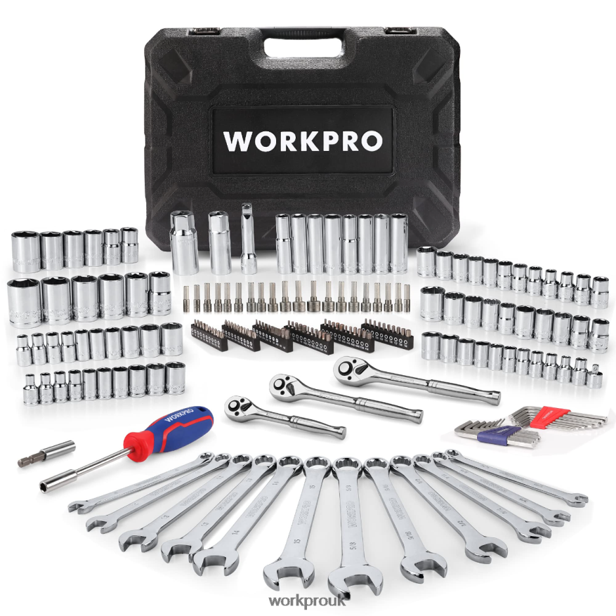 WORKPROMechanic Tool Set, 192 Pcs Socket Wrench Set with Storage Case X662Z311 Tool