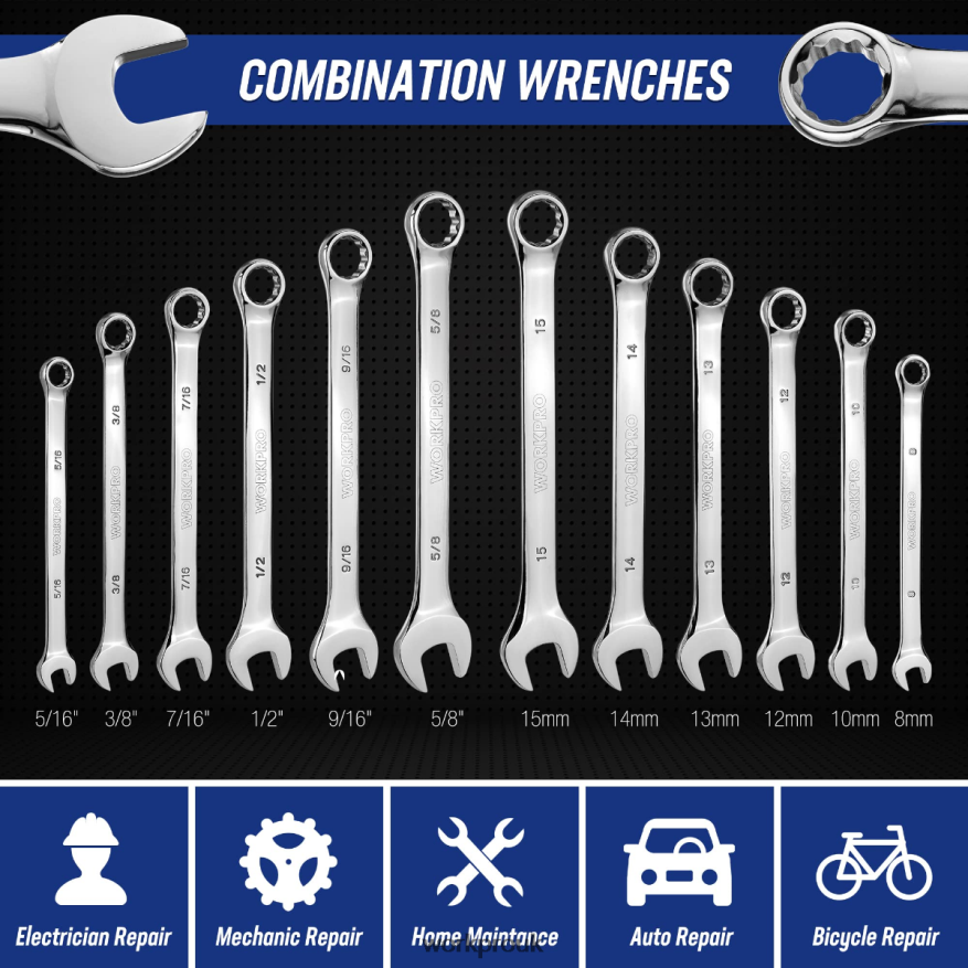 WORKPROMechanic Tool Set, 192 Pcs Socket Wrench Set with Storage Case X662Z311 Tool