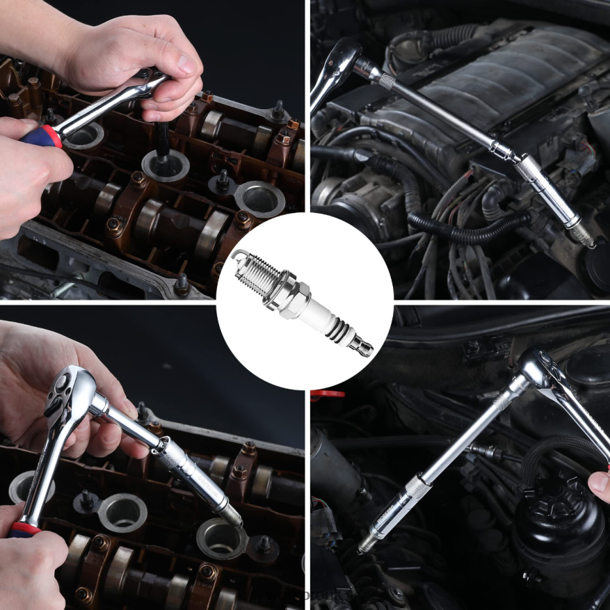 WORKPRO3 Pcs-14mm Thin Wall Socket with 6- and 10-inch ExtensionsMagnetic Swivel Spark Plug Socket Set X662Z143 Tool