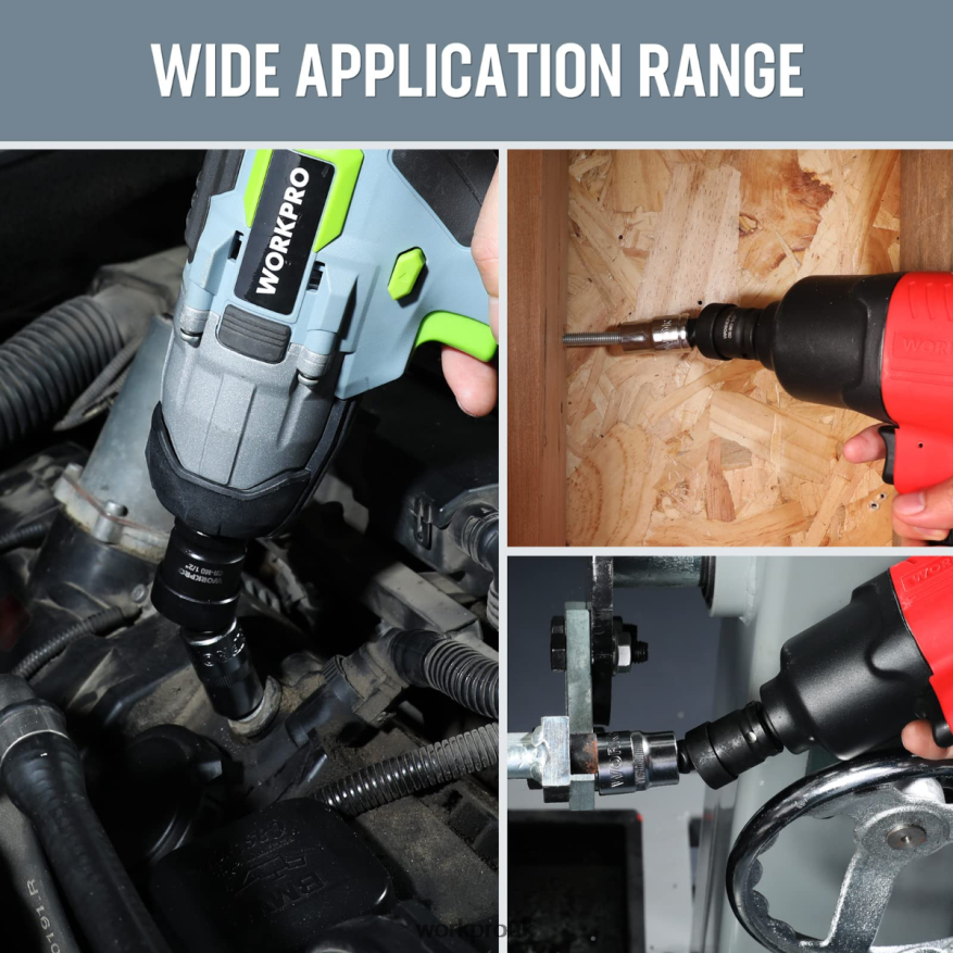 WORKPRO3 Piece-Impact Universal Joint Set X662Z148 Tool