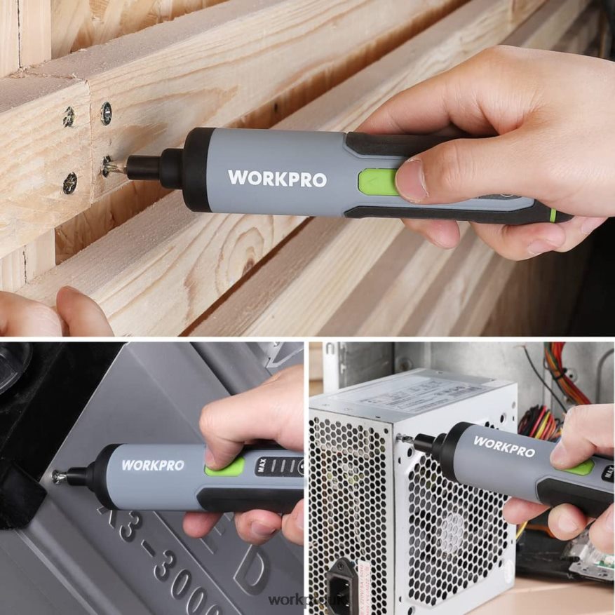 WORKPRO4V Electric Screwdriver, Rechargeable Cordless Screwdriver Set with LED Light X662Z232 Tool