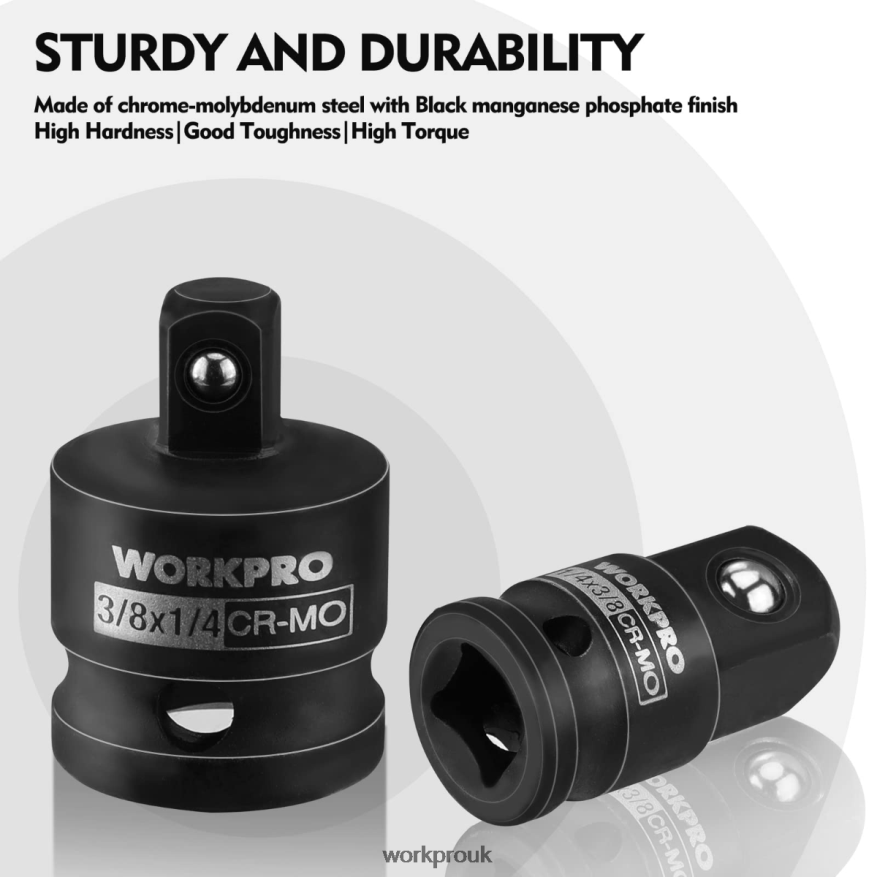 WORKPRO4 Piece-Impact Driver Socket Adapter and Reducer Set, Wrench Conversion Kit X662Z94 Tool