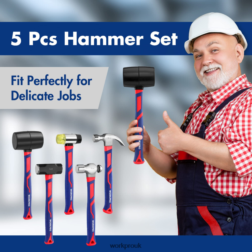 WORKPRO5 Pcs Hammer Set X662Z136 Tool