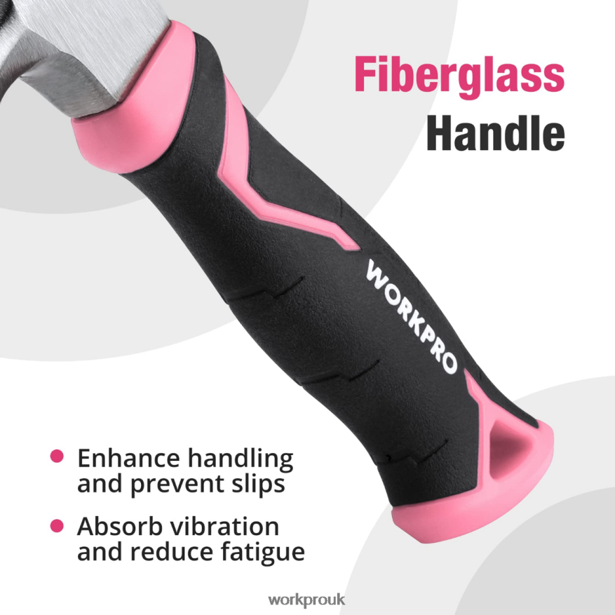 WORKPRO8 oz Claw Hammer with Fiberglass Handle X662Z254 Tool