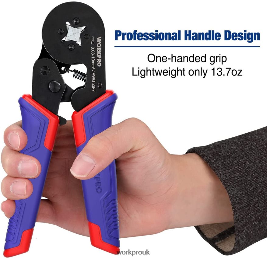 WORKPROFerrule Crimping Tool Kit, AWG 28-7 Self-adjustable Ratchet Wire Crimping Tool X662Z161 Tool