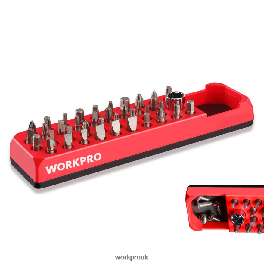 WORKPROMagnetic Hex 39 Hole Screwdriver Drill Bit Organizer for 1/4 Inch Hex Bit & Drive Bit Adapter X662Z132 Tool