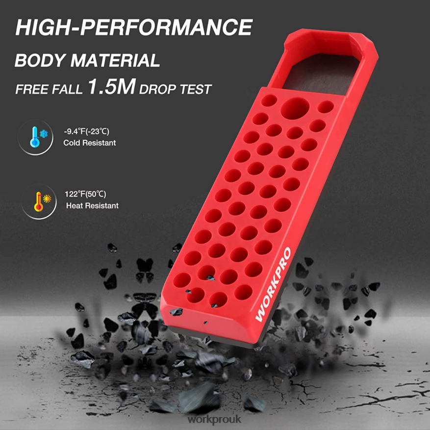 WORKPROMagnetic Hex 39 Hole Screwdriver Drill Bit Organizer for 1/4 Inch Hex Bit & Drive Bit Adapter X662Z132 Tool