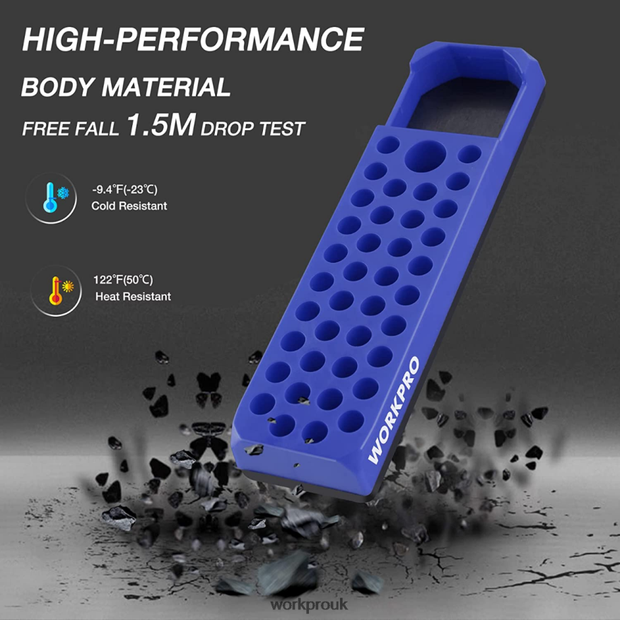 WORKPROMagnetic Hex 39 Hole Screwdriver Drill Bit Organizer for 1/4 Inch Hex Bit & Drive Bit Adapter X662Z132 Tool