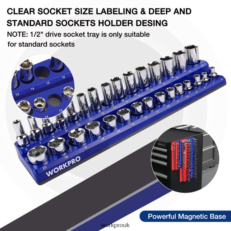 WORKPROMagnetic Receptacle Organizer Set of 4 X662Z134 Tool