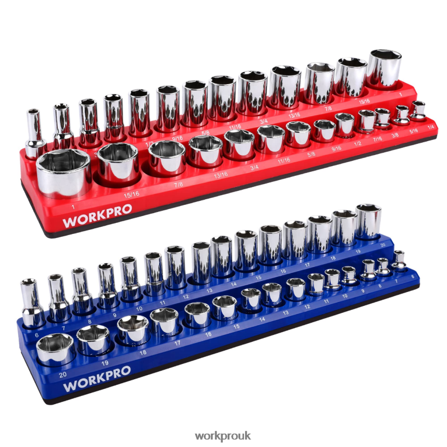 WORKPROMagnetic Socket Organizer Set X662Z131 Tool