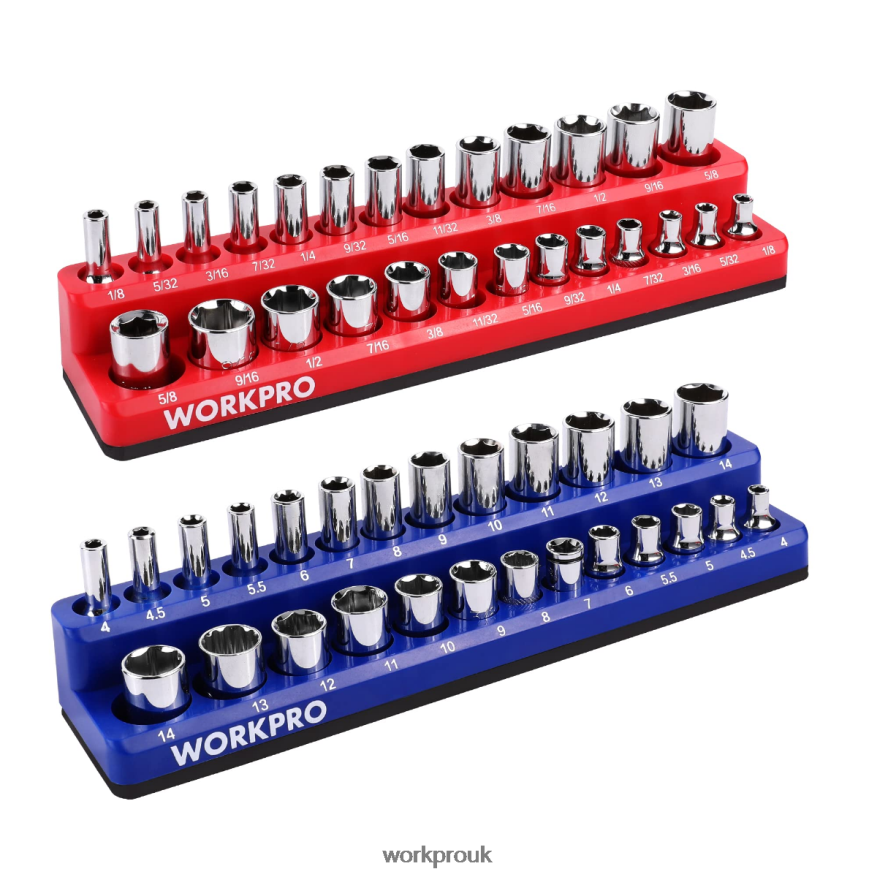 WORKPROMagnetic Socket Organizer Set X662Z131 Tool
