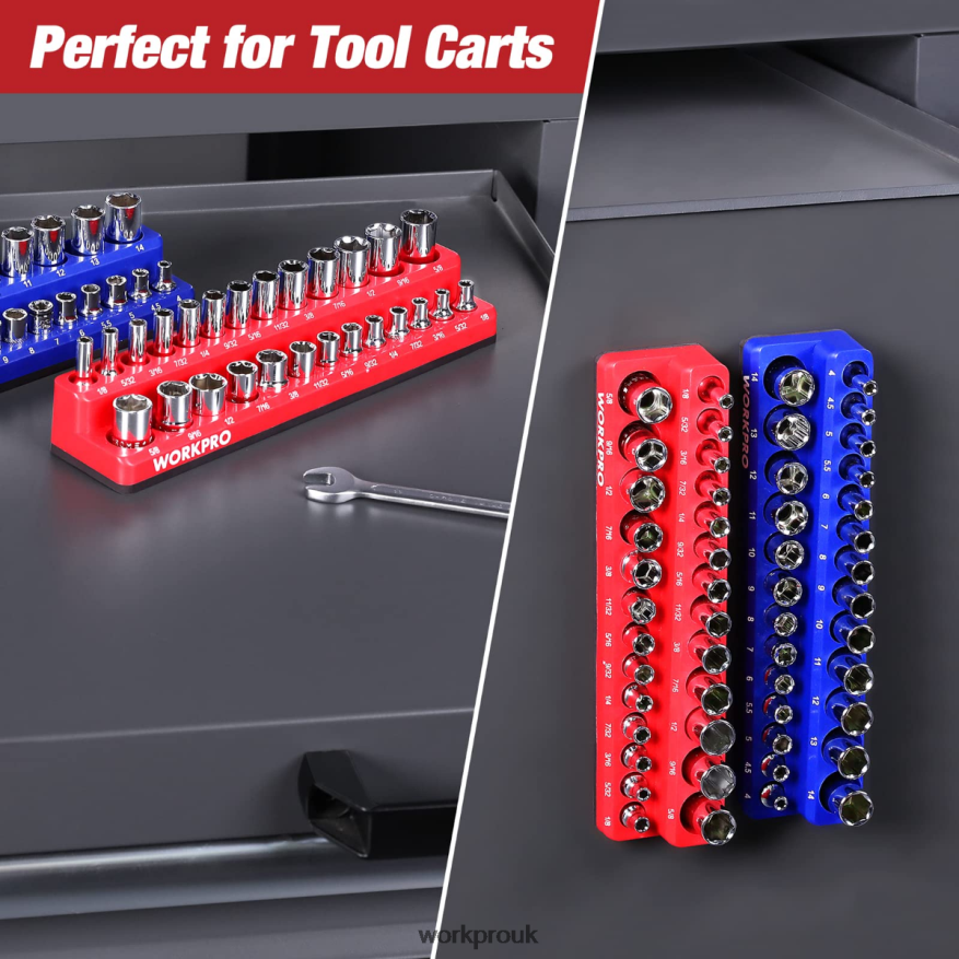 WORKPROMagnetic Socket Organizer Set X662Z131 Tool