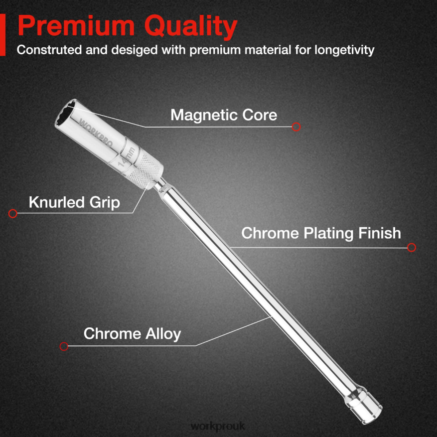 WORKPROMagnetic Swivel Spark Plug With Thin Wall Socket X662Z144 Tool