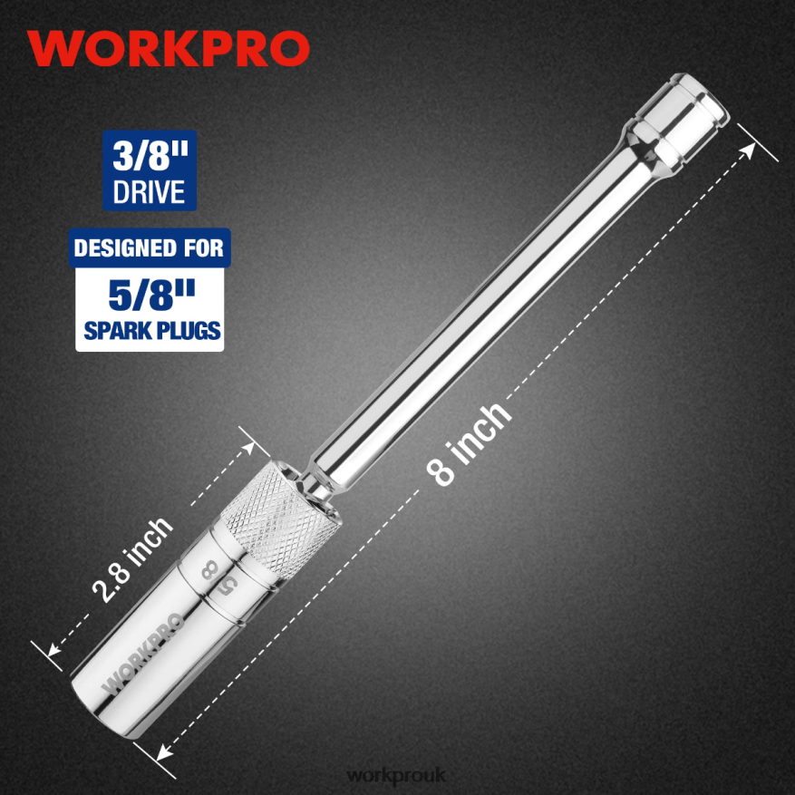WORKPROMagnetic Swivel Spark Plug With Thin Wall Socket X662Z146 Tool