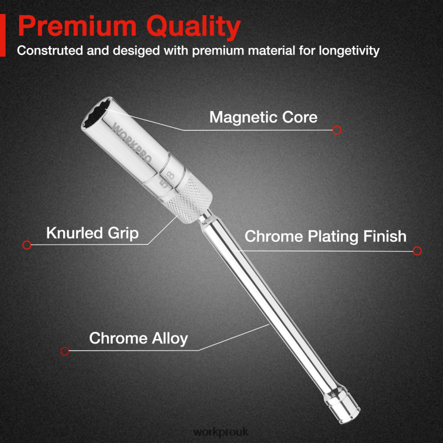 WORKPROMagnetic Swivel Spark Plug With Thin Wall Socket X662Z146 Tool