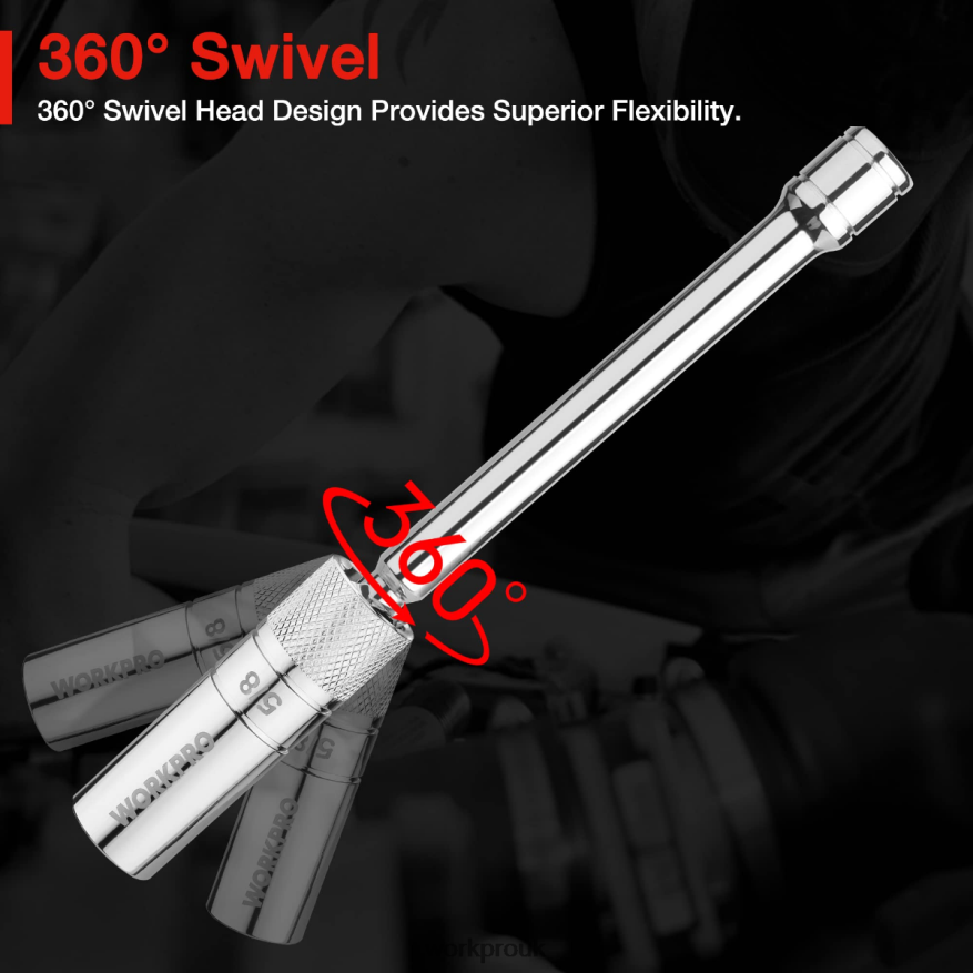 WORKPROMagnetic Swivel Spark Plug With Thin Wall Socket X662Z146 Tool
