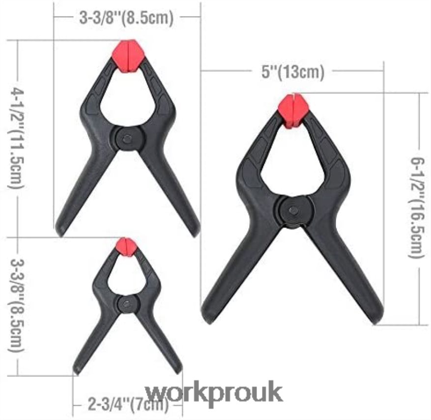 WORKPRO16 Pcs Nylon Spring Clamp Set for Woodworking, Photography Studios and DIY Works X662Z125 Tool