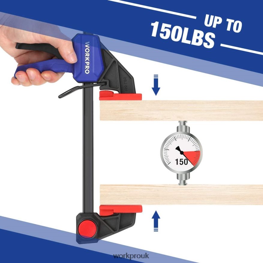 WORKPRO6 Pcs Woodworking Bar Clamps X662Z115 Tool