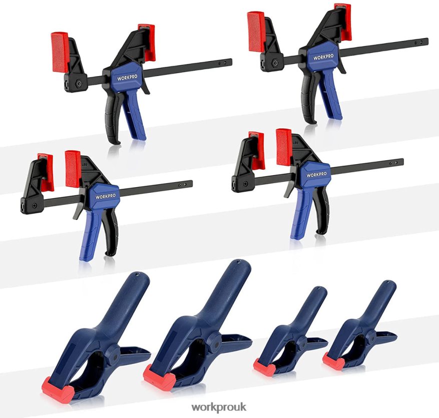 WORKPRO8 Pcs Clamp Set for Woodworking X662Z114 Tool