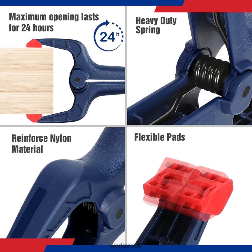 WORKPRO8 Pcs Clamp Set for Woodworking X662Z114 Tool