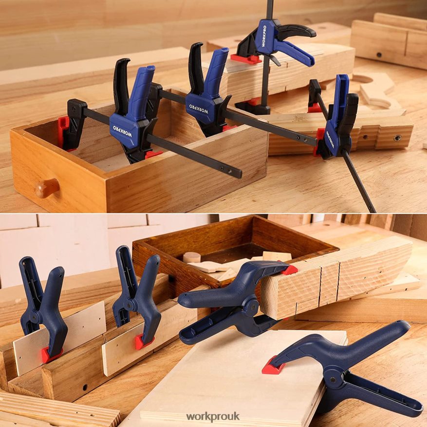 WORKPRO8 Pcs Clamp Set for Woodworking X662Z114 Tool
