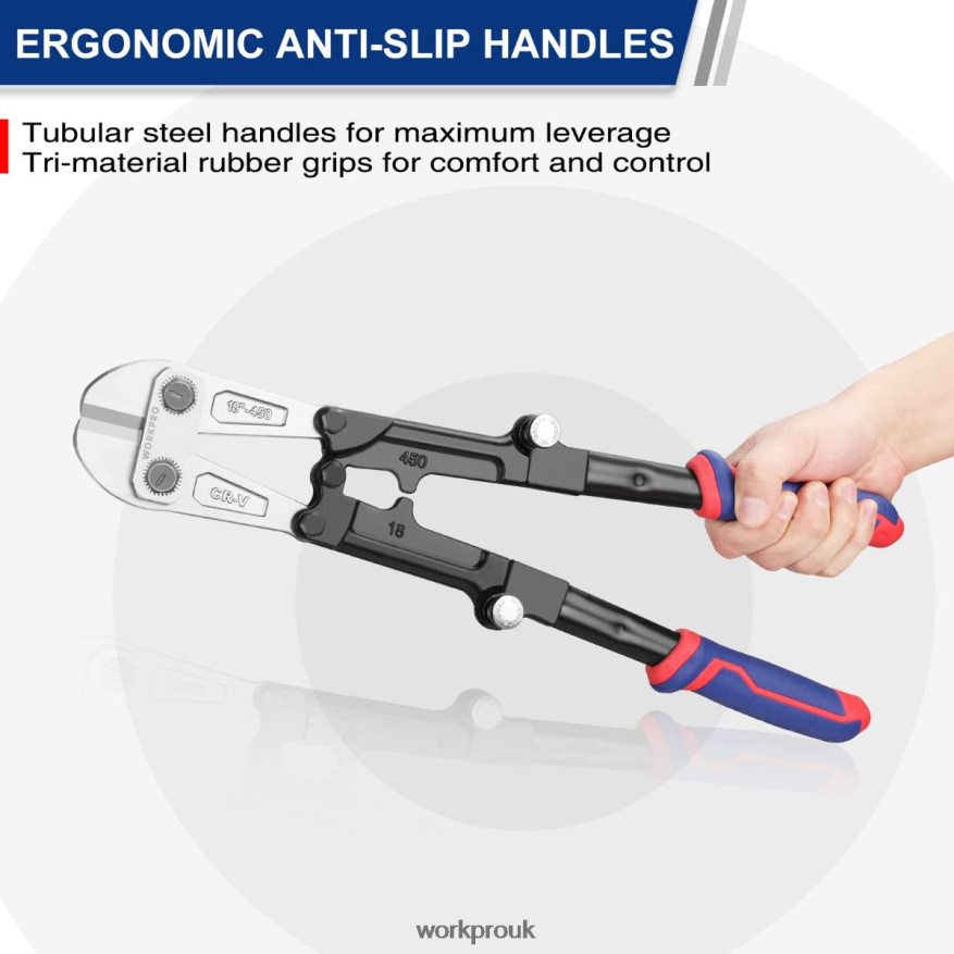 WORKPRO14/18 Inch Bolt Cutter, Tri-Material Handle with Comfort Grip X662Z156 Tool
