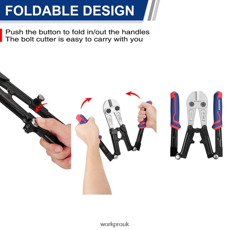 WORKPRO14/18 Inch Bolt Cutter, Tri-Material Handle with Comfort Grip X662Z156 Tool