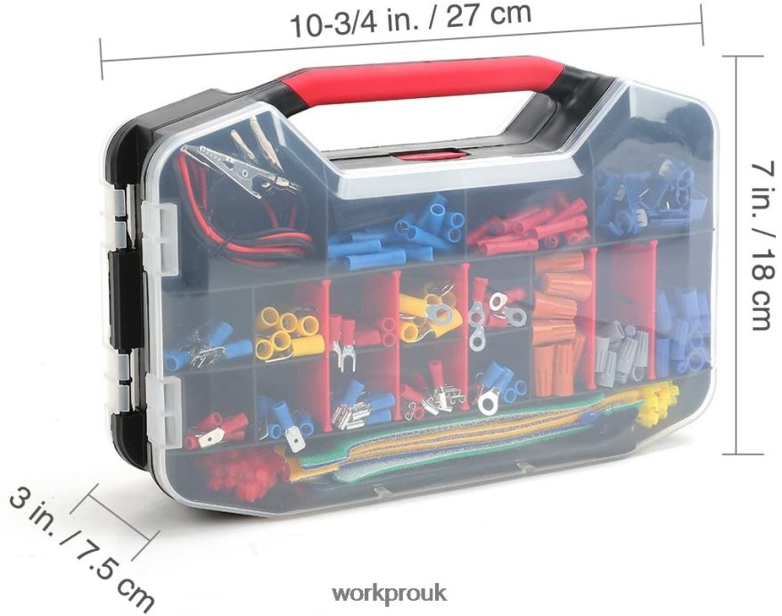 WORKPRO582 Pcs Crimp Terminals Wire Connectors Heat Shrink Tube Electrical Repair Kit with Wire Cutter Stripper X662Z152 Tool