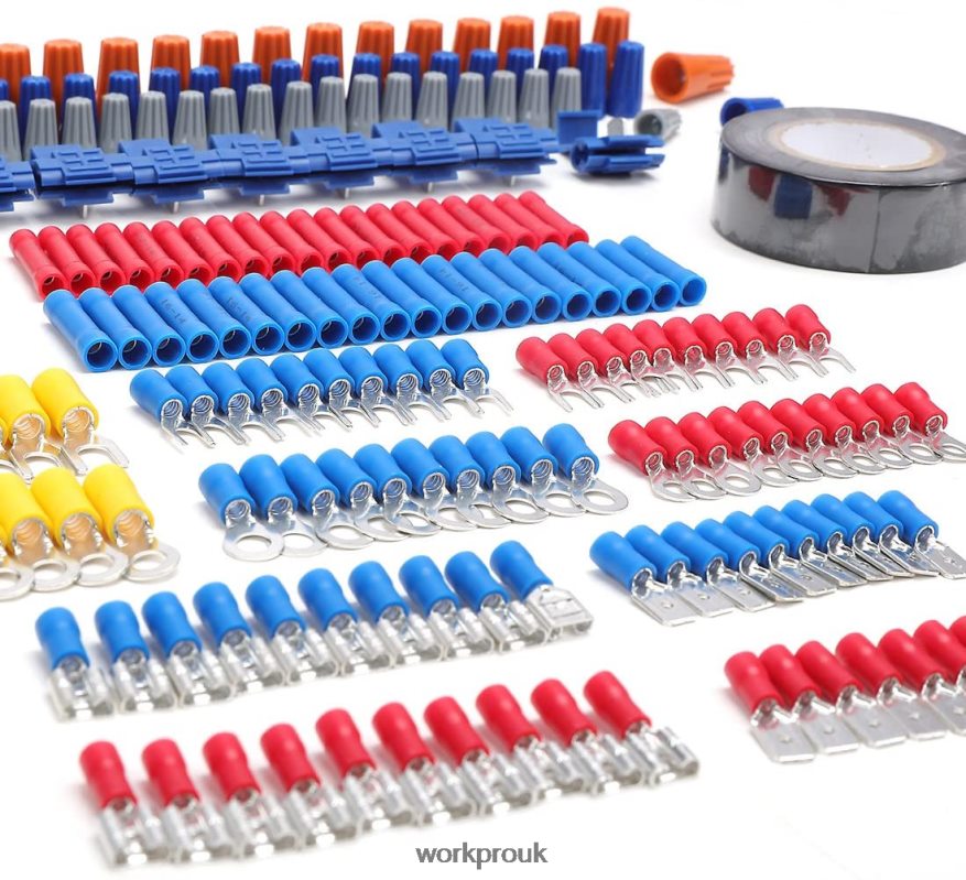 WORKPRO582 Pcs Crimp Terminals Wire Connectors Heat Shrink Tube Electrical Repair Kit with Wire Cutter Stripper X662Z152 Tool