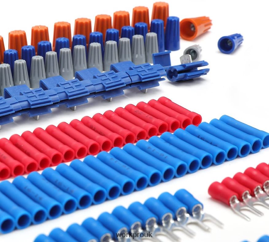 WORKPRO582 Pcs Crimp Terminals Wire Connectors Heat Shrink Tube Electrical Repair Kit with Wire Cutter Stripper X662Z152 Tool