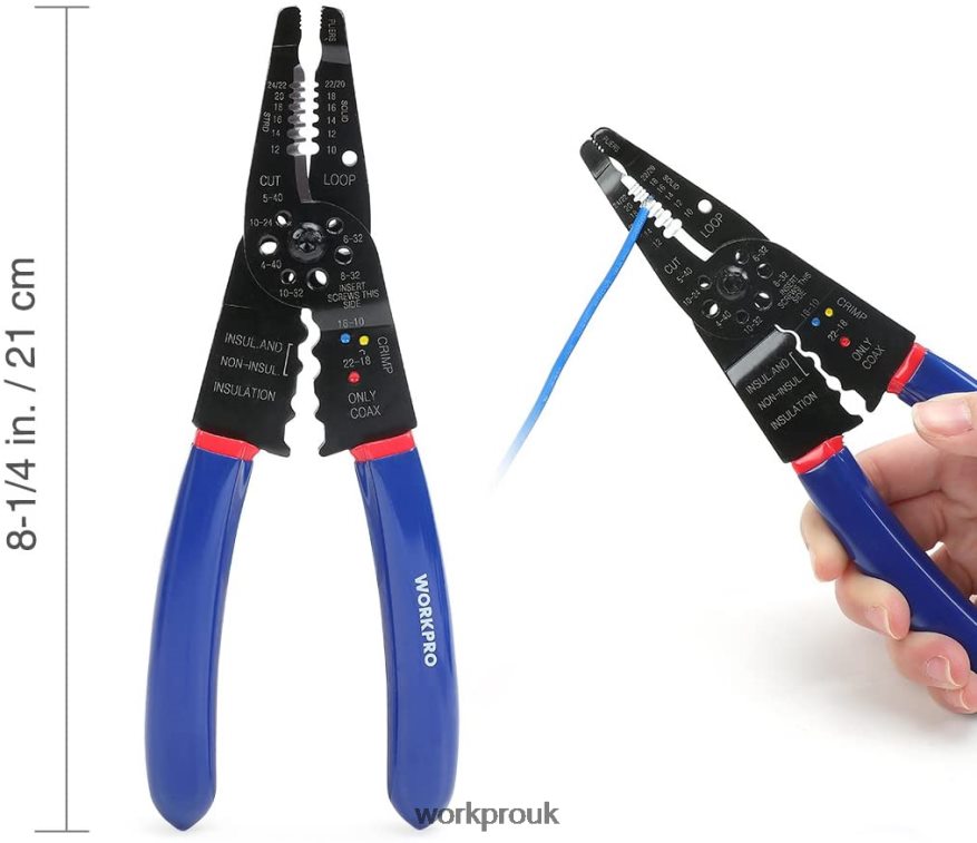 WORKPRO582 Pcs Crimp Terminals Wire Connectors Heat Shrink Tube Electrical Repair Kit with Wire Cutter Stripper X662Z152 Tool