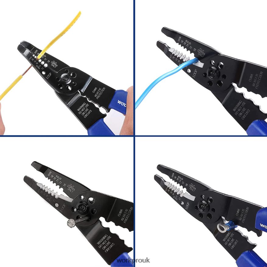 WORKPRO8-Inch Wire Stripper, Multi-Tool Wire Cutter for Stripping, Cutting and Crimping X662Z158 Tool