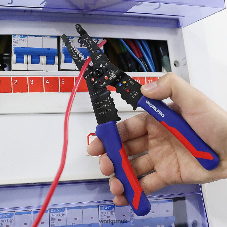 WORKPRO8-Inch Wire Stripper, Multi-Tool Wire Cutter for Stripping, Cutting and Crimping X662Z158 Tool
