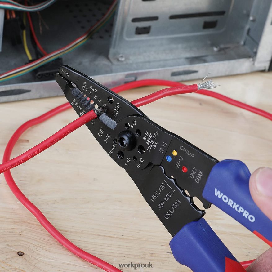 WORKPRO8-Inch Wire Stripper, Multi-Tool Wire Cutter for Stripping, Cutting and Crimping X662Z158 Tool